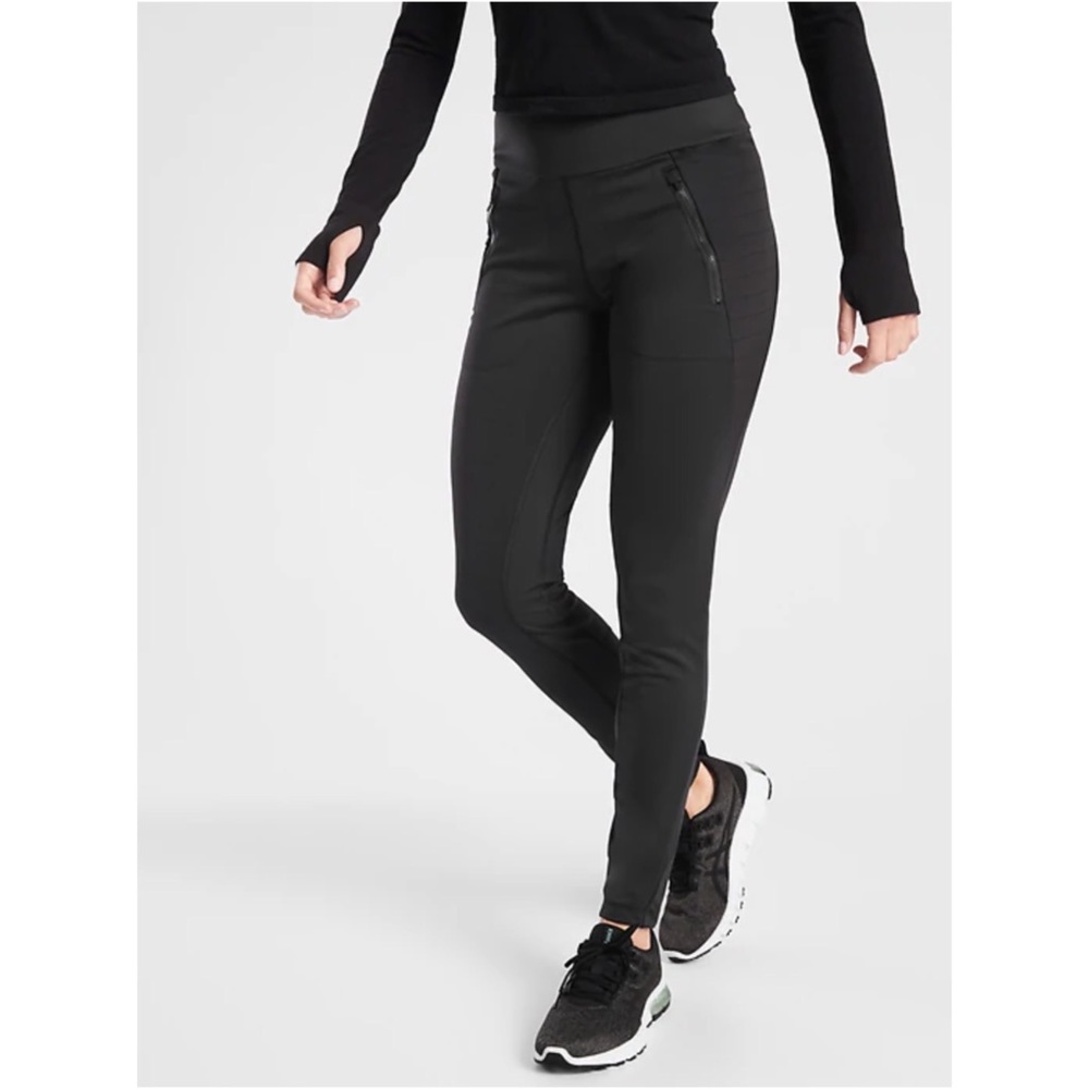 NWT Athleta Peak Hybrid Fleece Tight, L